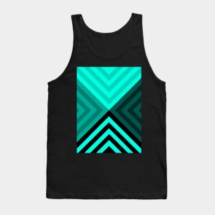 Black and Tiffany Triangular Tank Top